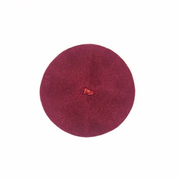 Route 66 Wool Blend Beret, Maroon Burgundy OSFM - Picture 2 of 6